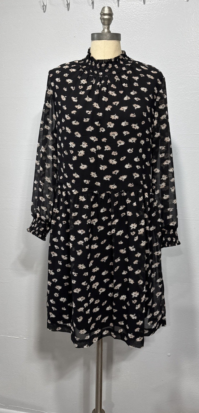 Madewell Mistlight Mock Neck Dress In Seattle Floral Size M Feminine Cottage